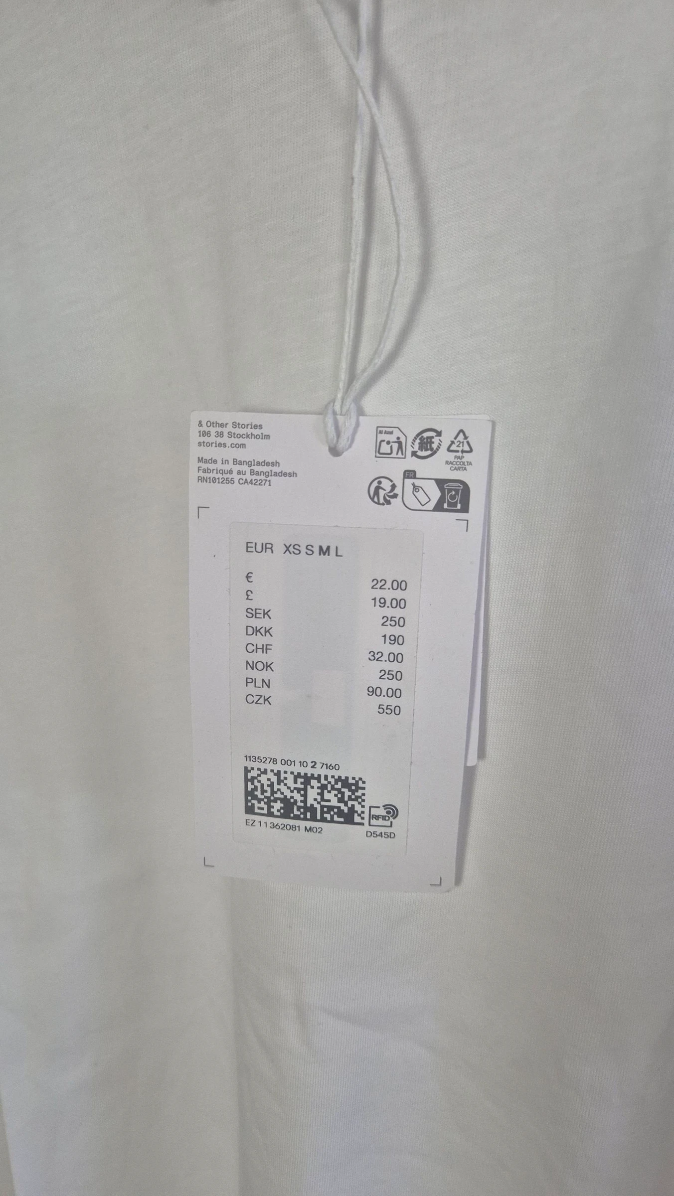 Camiseta básica blanca para mujer de & Other Stories talla M – photo 2